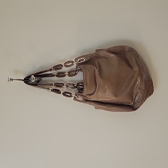 Vtg MICHAEL KORS 1990s Tan Snakeskin Slouchy Hobo Bag AP-1012 - Picture 7 of 14